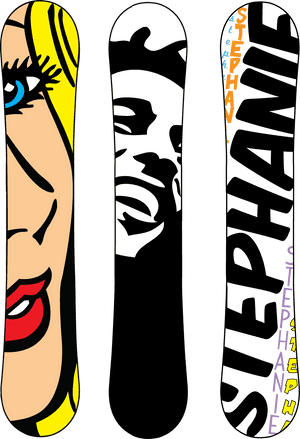 Colorful Snowboard Designs PNG image with transparent background