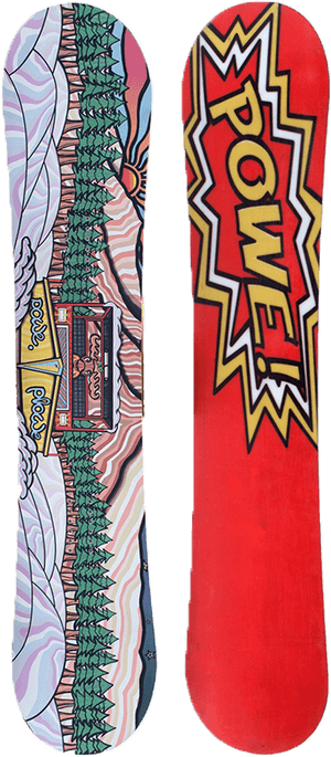 Colorful Snowboard Designs PNG image with transparent background