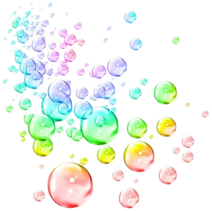 Colorful Soap Bubbles Transparent Background PNG Image