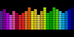 Colorful Sound Spectrum Visualization PNG with transparent background