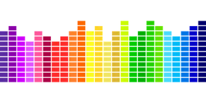 Colorful Sound Spectrum Visualization PNG Image