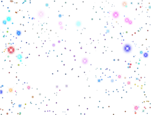 Colorful Space Gemsand Stars PNG Image