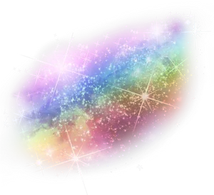 Colorful Space Nebula Glitter PNG Image