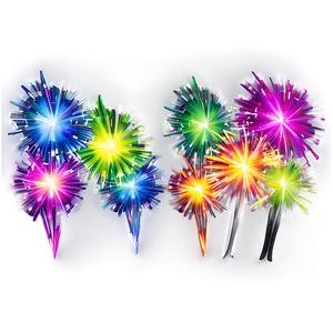 Colorful Sparklers Display Png Oym PNG Image