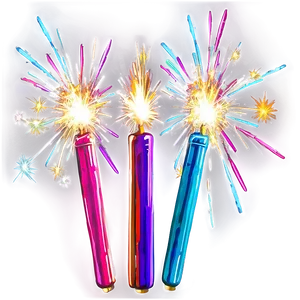 Colorful Sparklers Display Png Qda87 PNG Image