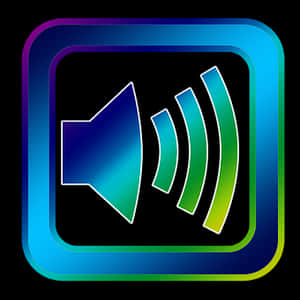 Colorful Speaker Icon PNG image with transparent background