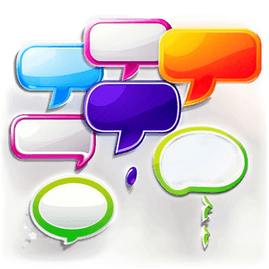 "Colorful Speech Bubble PNG Collection" osk78 PNG