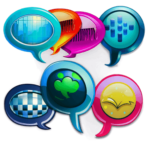 "Colorful Speech Bubble PNG Collection" pas15 PNG