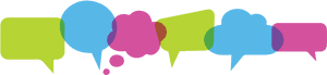 Colorful Speech Bubbles Vector PNG image with transparent background