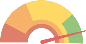 Colorful Speedometer Graphic PNG Image