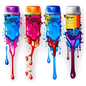 Colorful Spray Paint Drip Png 84 PNG Image