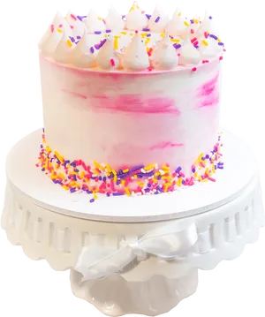 Colorful Sprinkled Birthday Cake PNG Image