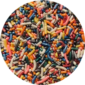 Colorful Sprinkles Closeup PNG Image