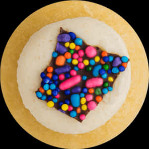 Italian Sprinkle Cookie Thumbnail Cupcake Flavor Overhead - Sprinkles, HD Png Download PNG