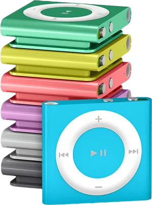 Colorful Stackedi Pod Shuffle Collection PNG Image