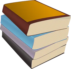 Colorful Stackof Books Illustration PNG Image