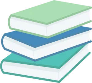 Colorful Stackof Books Vector PNG Image