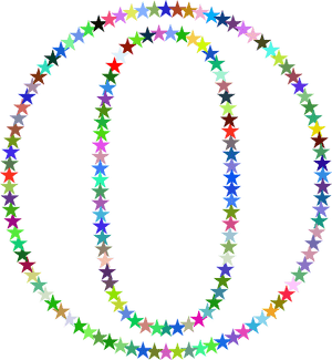 Colorful Star Circle Frame PNG image with transparent background