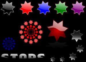 Colorful_ Star_ Collection_ Vector PNG image with transparent background