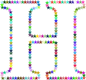 Colorful Star Patterns Background PNG image with transparent background