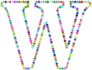 Colorful Star Patterns Formation PNG image with transparent background