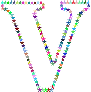 Colorful Star Patterns Formation PNG image with transparent background