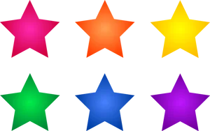 Colorful Star Shapes Graphic PNG Image