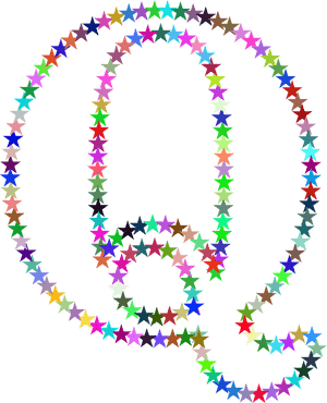 Colorful Star Spiral PNG image with transparent background