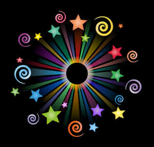 Colorful Starburst Vector Background PNG image with transparent background