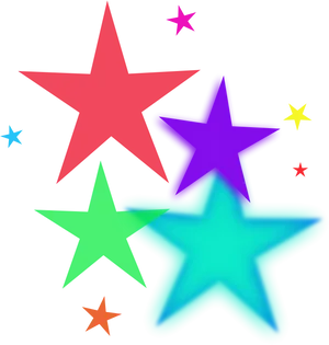 Colorful_ Stars_ Clipart PNG Image