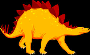 Colorful Stegosaurus Illustration PNG with transparent background