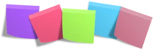 Colorful Sticky Notes Array PNG Image