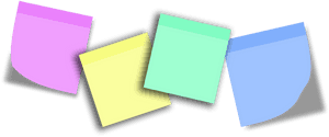 Colorful Sticky Notes Vector PNG image with transparent background