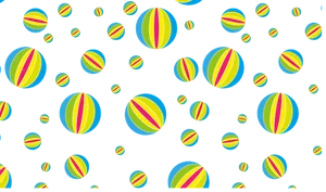 Colorful Striped Balloons Pattern PNG Image