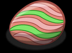 Colorful Striped Easter Egg PNG image with transparent background