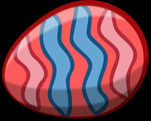 Colorful Striped Easter Egg PNG image with transparent background