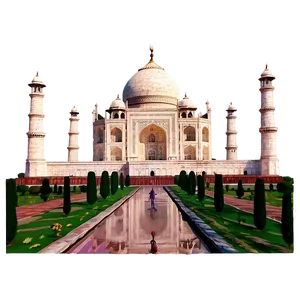 Colorful Sunset Taj Mahal Png Twe83 PNG Image