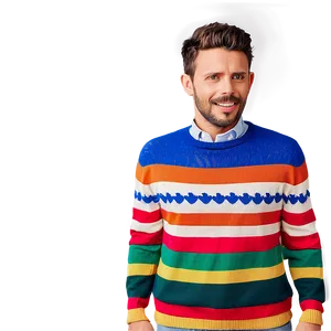 Colorful Sweater Patterns Png Plj PNG Image