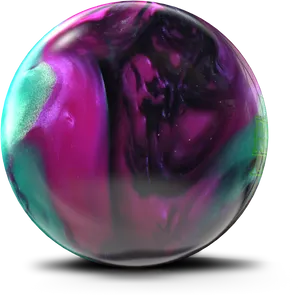 Colorful Swirl Bowling Ball PNG Image