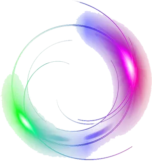 Colorful Swirl Glow Effect PNG Image