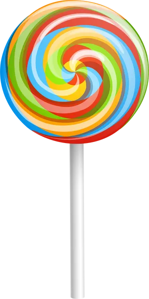 Colorful Swirl Lollipop Illustration PNG Image