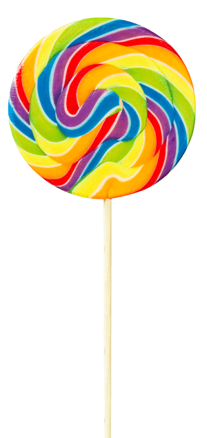 Colorful Swirl Lollipop PNG image with transparent background