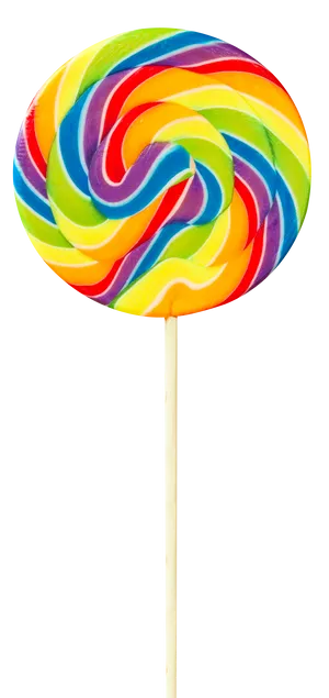 Colorful Swirl Lollipop PNG Image