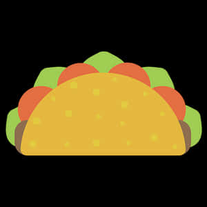 Colorful Taco Emoji Graphic PNG with transparent background