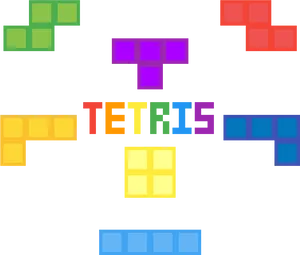 Colorful Tetris Blocks Graphic PNG Image