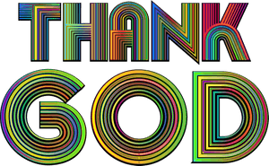 Thank God Typography Polyprismatic Variation - Thank God Png, Transparent Png PNG image with transparent background