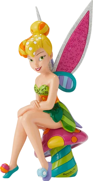 Colorful Tinkerbell Figurine PNG Image