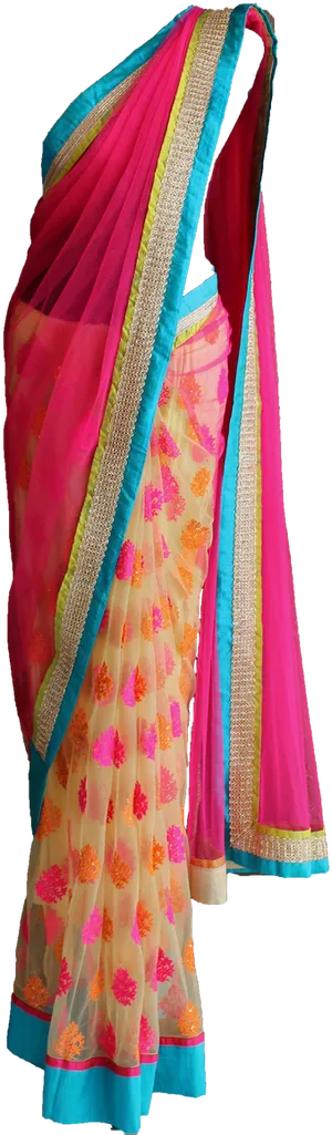 Colorful Traditional Lehenga Choliwith Dupatta PNG Image