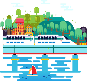 Public Transport Carrier Sailboat Plant Png And Vector, Transparent Png PNG