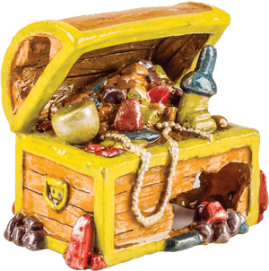 Tetra Glofish Treasure Chest Aquarium Ornament - Treasure Chest Aquarium, HD Png Download PNG image with transparent background